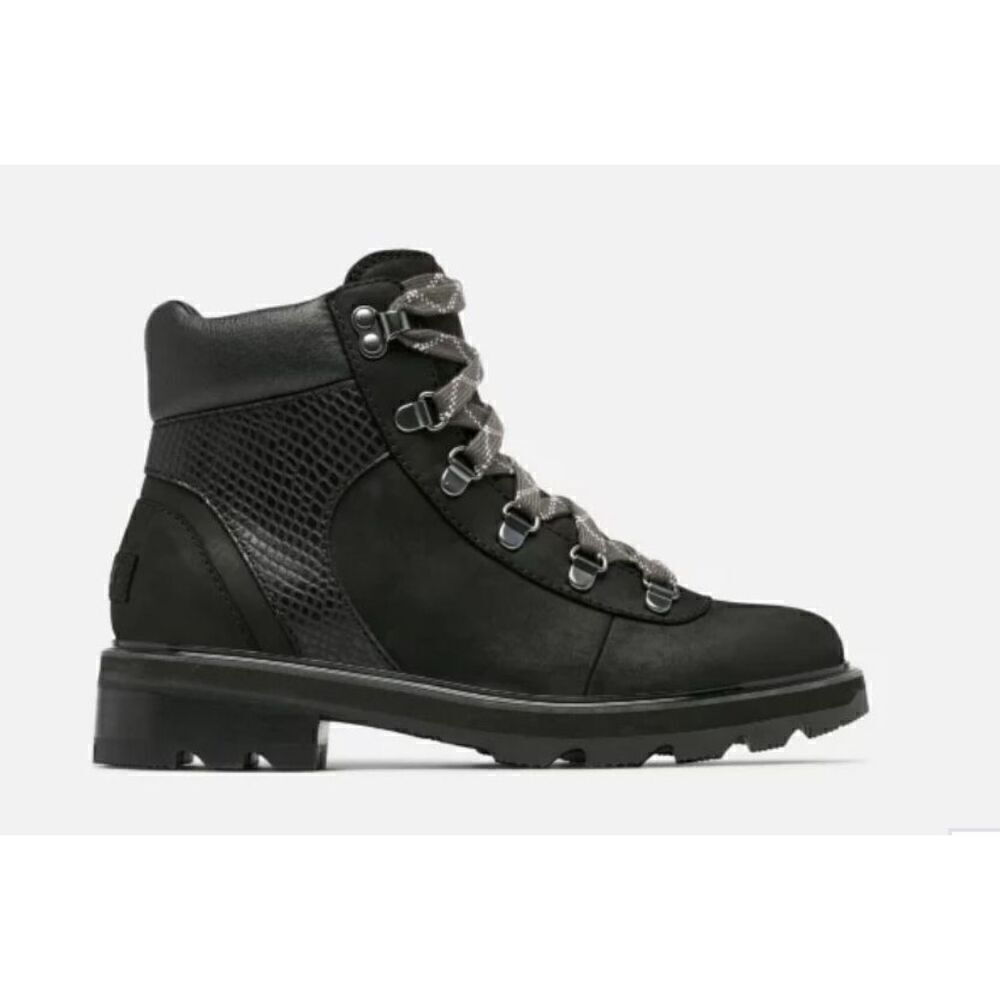 SOREL WOMEN'S LENNOX™ HIKER STKD BOOT in Black NWOB Size 6 1/2